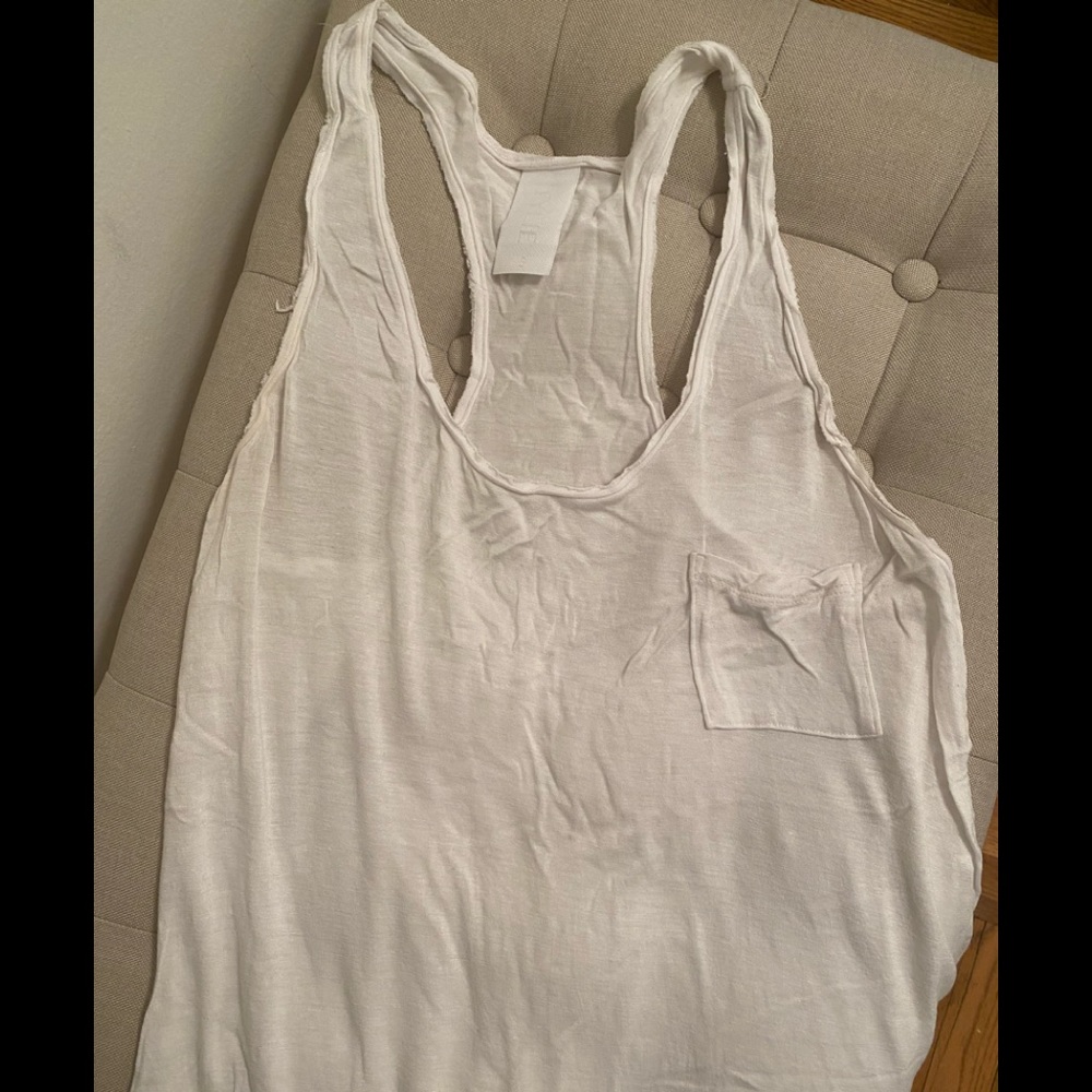 Tylie Malibu White Racerback Tank - Size Small